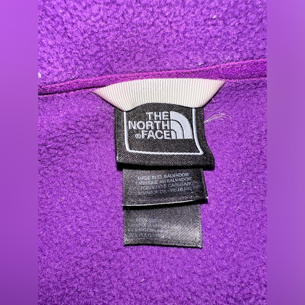 North Face purple full zip fleece jacket size L - Picture 6 of 10